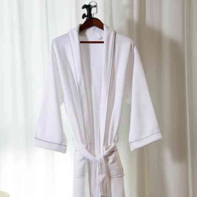  Waffle Shawl Collar Bathrobe