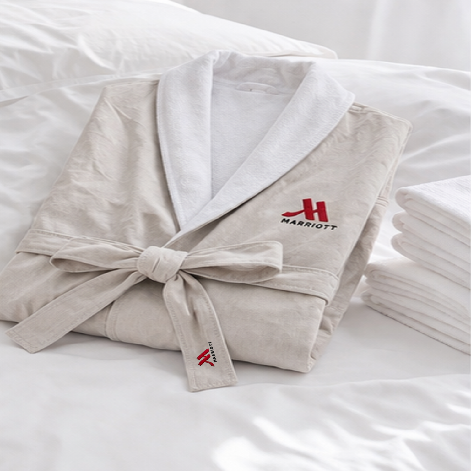 Hotel Bathrobe Double Layer Comfortable Durable Washable for Hotel Spa and Resort