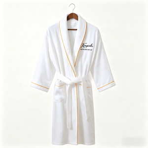 Hotel Bathrobe 100% Cotton Velour with Shawl Collar for Hotel Resort and SPA