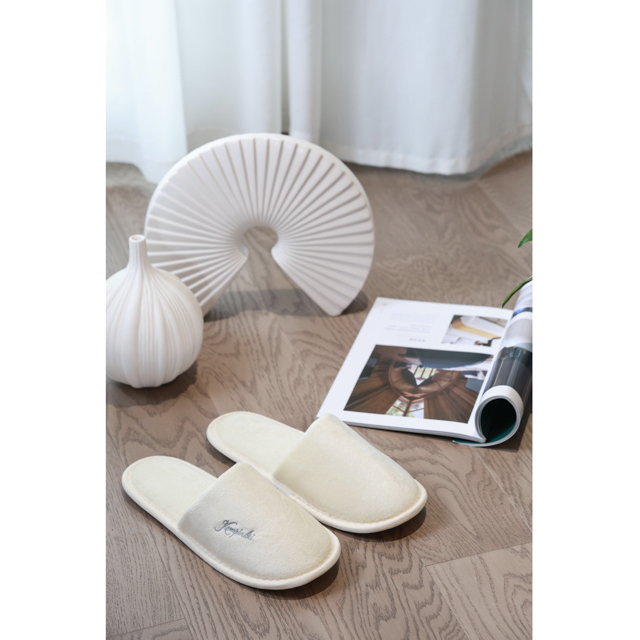 Hotel disposable non-slip sole cotton-like slippers