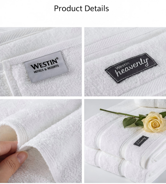 Starred hotel 100% cotton towels are soft, comfortable, and highly absorbent for hotels and resorts.