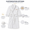 Luxury Hotel Bathrobe Shawl Collar Cotton Bathrobe with Embroidery Logo for Hotel Resort SPA