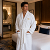 Luxury Hotel Bathrobe Shawl Collar Cotton Bathrobe with Embroidery Logo for Hotel Resort SPA