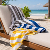 100% Cotton Striped Beach Towel Soft Absorbent for Hotel Resort Cruise
